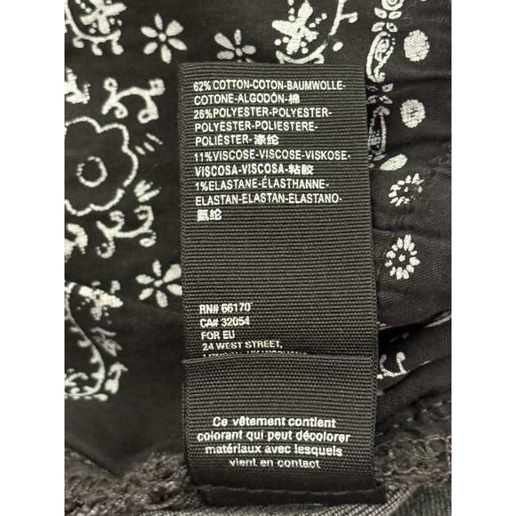 We The Free Free Bell Bottom Button Front Frayed Hem Black Denim Jeans Size 26 - Picture 12 of 16